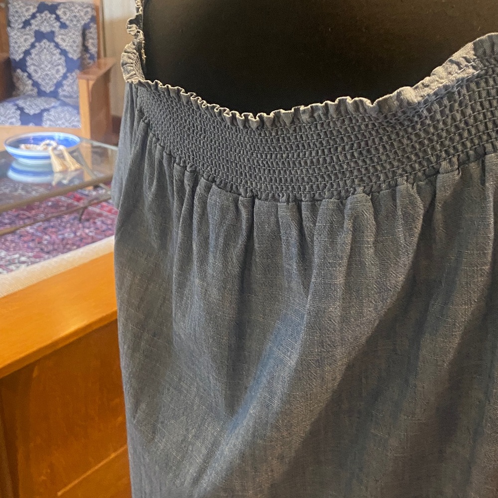 J. Crew off-the-shoulder chambray dress, size 14 - Picture 3 of 4